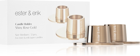 ester & erik accessories shiny rose gold kynttilänjalka medium 2,2 cm