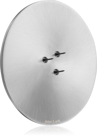 ester & erik accessories candle plates свещник за ароматна свещ matt silver