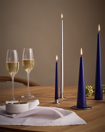 ester & erik accessories candle plates свещник за ароматна свещ matt silver