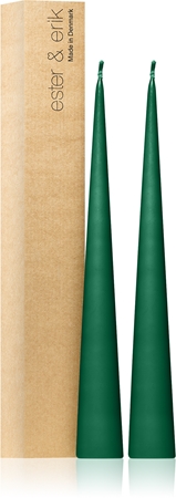 ester & erik cone candles marble green (no. 58) bougie décorative