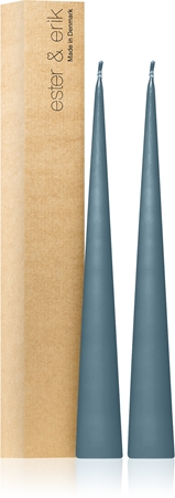 ester & erik cone candles steel blue (no. 64) sierkaars