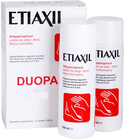 Etiaxil Original tónico antitranspirante contra transpiração excessiva de mãos e pés para a pele normal