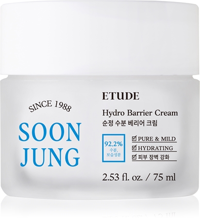 ETUDE SoonJung Hydro Barrier Cream crème protectrice et apaisante intense pour peaux sensibles et irritées