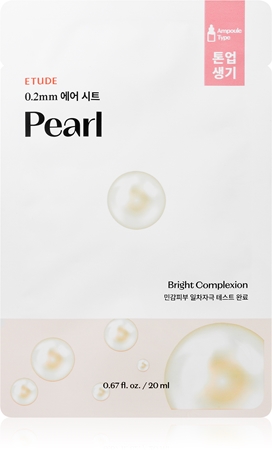 ETUDE 0.2 Therapy Air Mask Pearl Brightening Face Sheet Mask with ...