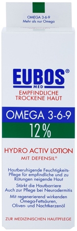 Eubos Sensitive Dry Skin Omega 3-6-9 12% bálsamo corporal para restaurar la barrera protectora de la piel con efecto hidratante de larga duración