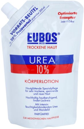 Eubos Dry Skin Urea 10% lait corporel hydratant pour peaux sèches et démangeaisons recharge