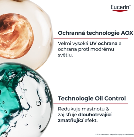 Eucerin Sun Oil Control ochranný krémový gel na obličej SPF 50+