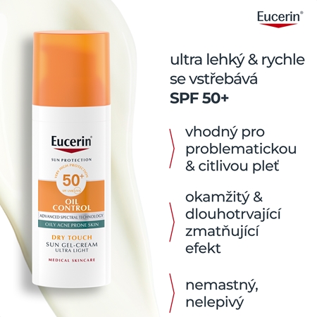 Eucerin Sun Oil Control ochranný krémový gel na obličej SPF 50+
