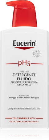 Eucerin pH5 fluido suave de limpeza para peles secas e sensíveis