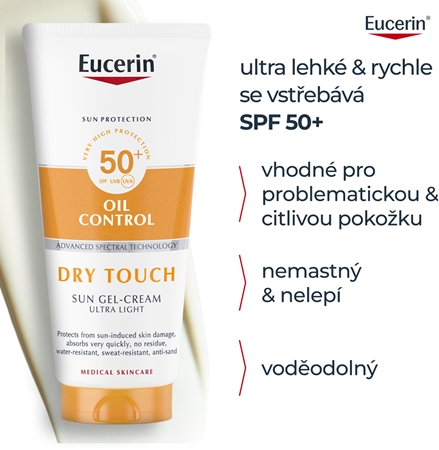Eucerin Sun Oil Control krémový gel na opalování SPF 50+
