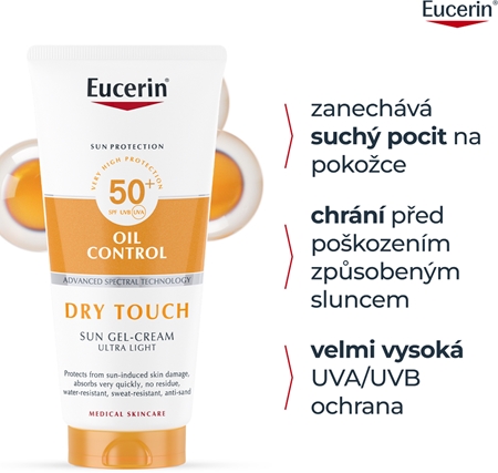 Eucerin Sun Oil Control krémový gel na opalování SPF 50+