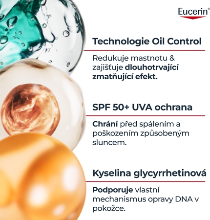 Eucerin Sun Oil Control krémový gel na opalování SPF 50+