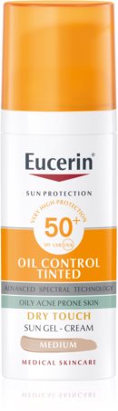 Eucerin Sun Oil Control Tinted krémový gel na opalování SPF 50+