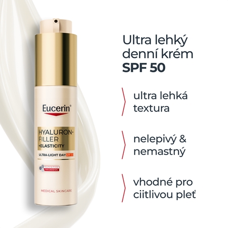 Eucerin Hyaluron-Filler + Elasticity lehký denní krém SPF 50