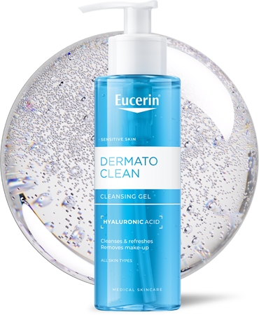 Eucerin DermatoClean Reinigungsgel für das Gesicht mit feuchtigkeitsspendender Wirkung