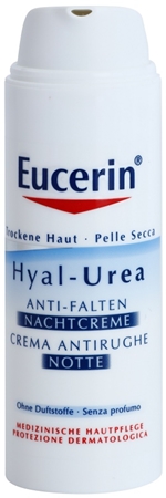 Eucerin Hyal-Urea crema notte antirughe per pelli secche e atopiche