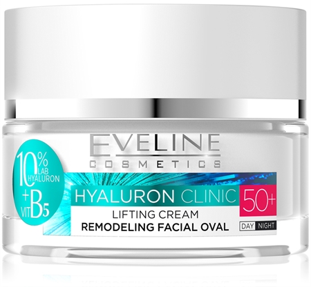 Eveline Cosmetics Hyaluron Clinic crema lifting de zi si de noapte 50+