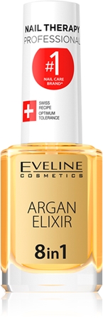 Eveline Cosmetics Nail Therapy Argan Therapy 8 in 1 elixir regenerador para unhas e cutícula excendente