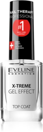 Eveline Cosmetics Nail Therapy X-treme Gel Effect krycí lak na nehty pro lesk