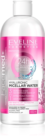 Eveline Cosmetics FaceMed+ micellar water with hyaluronic acid 3-in-1