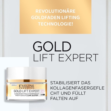 Eveline Cosmetics Gold Lift Expert stärkende Creme mit Goldpuder