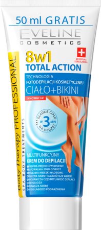 Eveline Cosmetics Total Action krema za depilaciju nogu 8 u 1