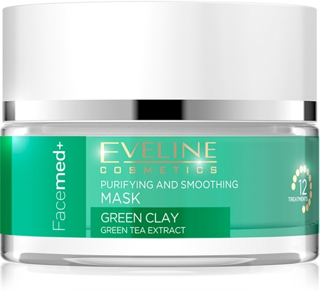 Eveline Cosmetics FaceMed+ masca de curatare si netezire cu argila verde