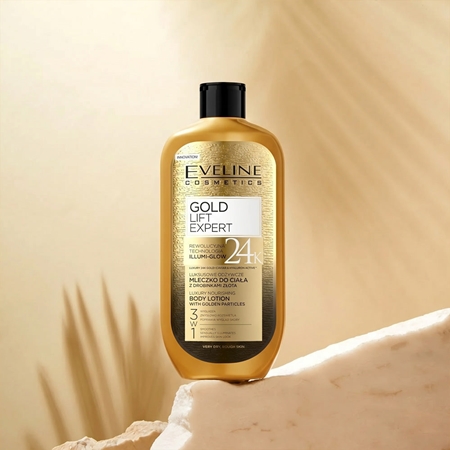 Eveline Cosmetics Gold Lift Expert nährende Körpercrem mit Goldpuder