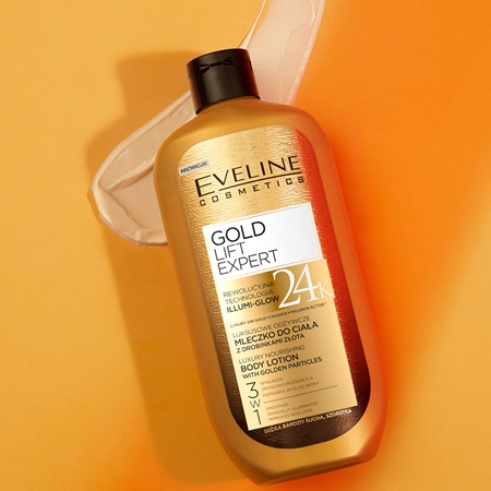 Eveline Cosmetics Gold Lift Expert nährende Körpercrem mit Goldpuder