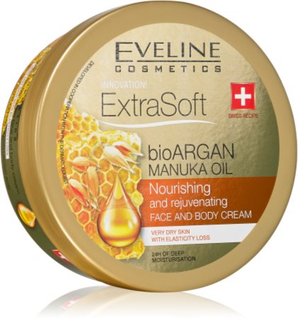 Eveline Cosmetics Extra Soft creme hidratante para rosto e corpo com óleo de argan