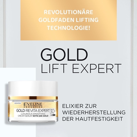 Eveline Cosmetics Gold Revita Expert festigende und glättende Creme mit Goldpuder