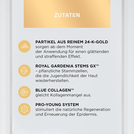 Eveline Cosmetics Gold Revita Expert festigende und glättende Creme mit Goldpuder