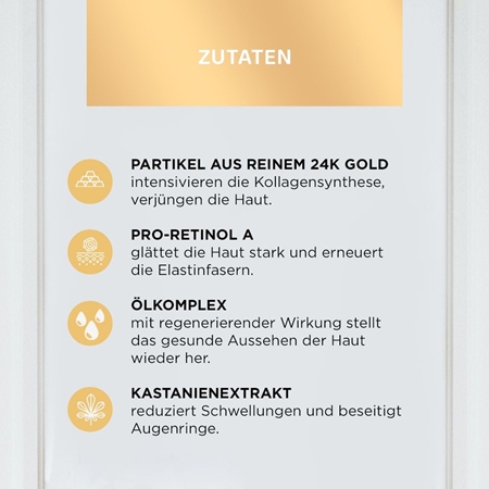 Eveline Cosmetics Gold Lift Expert verfeinernde Crem Für Lippen und Augenumgebung