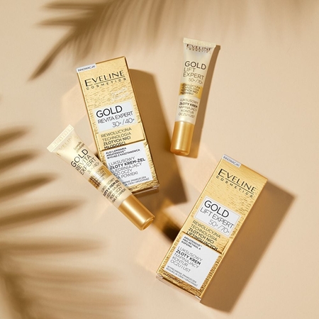 Eveline Cosmetics Gold Lift Expert verfeinernde Crem Für Lippen und Augenumgebung