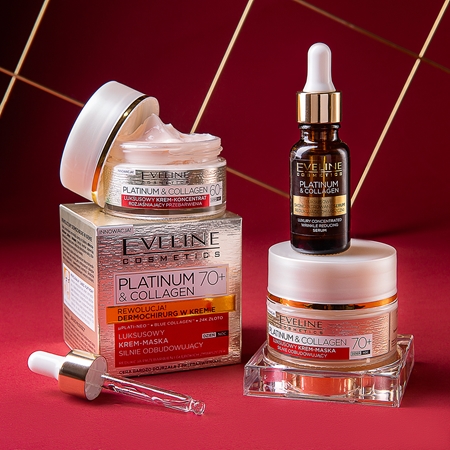 Eveline Cosmetics Platinum & Collagen obnovující krém-maska 70+