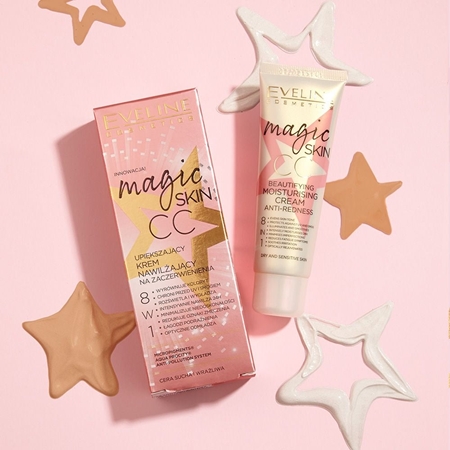 Eveline Cosmetics Magic Skin CC Creme gegen Rötungen mit feuchtigkeitsspendender Wirkung