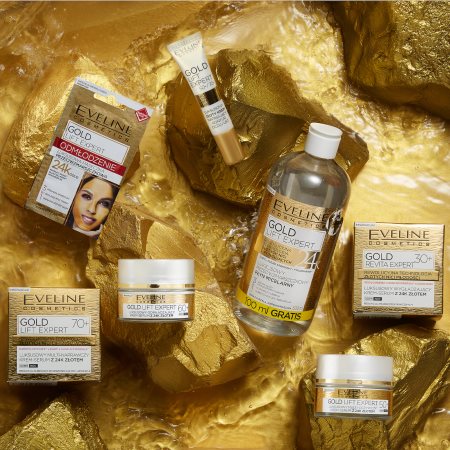 Eveline Cosmetics Gold Lift Expert eau micellaire nettoyante pour peaux matures