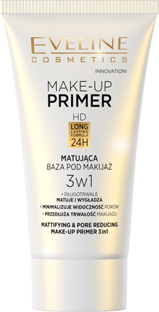 Eveline Cosmetics Primer 3 in 1 bază de machiaj matifiantă, sub fondul de ten