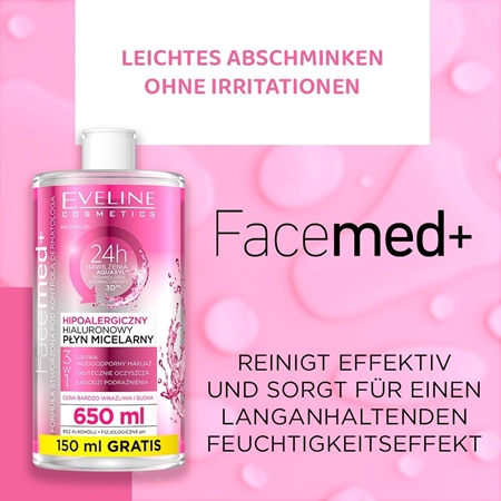 Eveline Cosmetics FaceMed+ reinigendes Mizellenwasser