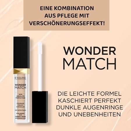 Eveline Cosmetics Wonder Match deckender Creme-Korrektor 24 Std.