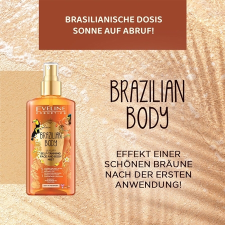 Eveline Cosmetics Brazilian Body Selbstbräunendes Bronzing-Spray für ein natürliches Aussehen