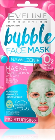 Eveline Cosmetics Bubble Mask máscara em folha com efeito hidratante