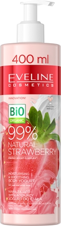 Eveline Cosmetics Bio Organic Natural Strawberry yogur corporal para pieles secas e irritadas