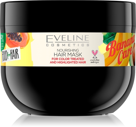 Eveline Cosmetics Food for Hair Banana tápláló hajmaszk festett vagy melírozott hajra