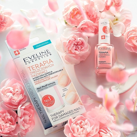 Eveline Cosmetics Nail Therapy Professional stärkender Nagellack für schwache und beschädigte Fingernägel mit Keratin