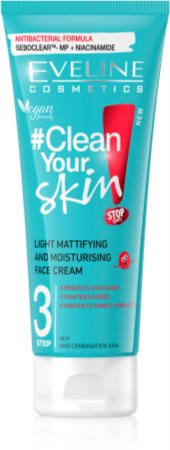 Eveline Cosmetics #Clean Your Skin hidratáló mattító krém