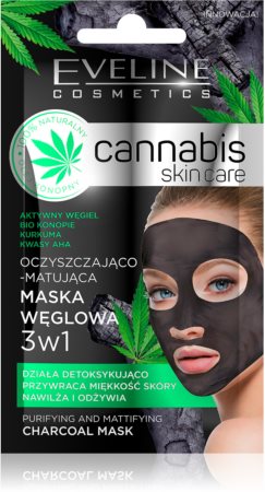 Eveline Cosmetics Cannabis maschera detergente all'argilla viso