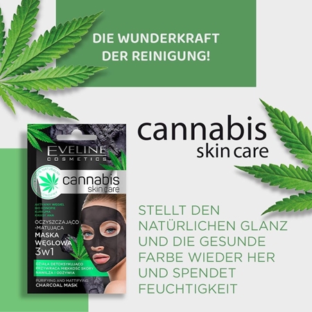 Eveline Cosmetics Cannabis reinigende Gesichtsmaske mit Tonmineralien