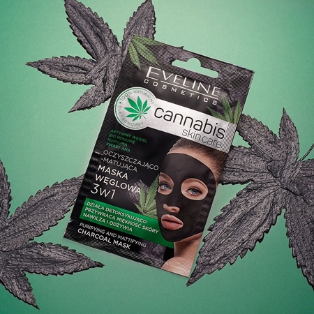 Eveline Cosmetics Cannabis reinigende Gesichtsmaske mit Tonmineralien