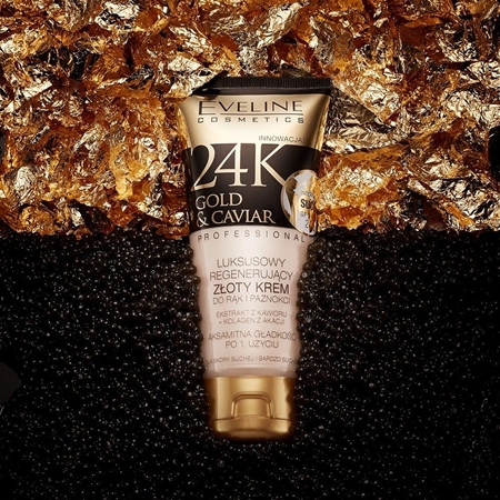 Eveline Cosmetics 24k Gold & Caviar eine Crem zum Schutz von Händen und Nägeln